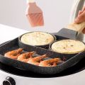2 Hole Thickened Omelet Pan Non-Stick Egg Pancake Steak Pan Breakfast Maker Cookware for home.