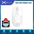 Delux M800 PRO PAW3370 White Wireless Gaming Mouse Wired Programmable Ergonomic Mice Type C Rechargeable For Windows Mac.