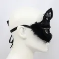 P-Jsmen Luxury Venetian Masquerade Mask Black Cat Lace Mask Fancy Dress Christmas Halloween Costume Party for Girls Women. 