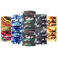 Summer Sun Uv Silk Face Protective Polyester Headwear Neck Tube Gaiter Unisex Fishing Sports Bandana Whitefield Randomly Deep Color.