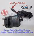 Adapter 6v 600mah For Blood Pressure Monitor/BP Machine Adapter with 6 Feet Cord Citizen/Omron/Other Blood Pressure Monitor Adapter. 