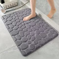 40x60cm 3D Non Slip Bathroom Mat Bath Mats Absorbent Doormat Carpet Cobblestone Embossed Door Floor Mats Machine Washable Quick Drying Floor Rug Doormat Memory Foam Pad.