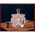 Glass Bowl with Lid  Multipurpose Decorative Item Serving Fruit Dry Fruits Chocolates Snacks Pickle Dessert Tea. 
