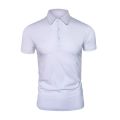 【Muslong】poloShirt Men's Short SleeveTT-shirt Ice Silk Lapel Underwear Blouse Summer Solid Color T-shirt Top.
