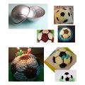 Durable 1 PCS 3D Half Round Ball Shaped Football Cake Mold 8 inch Thickening Aluminum Alloy Mould Birthday Baking Pan.