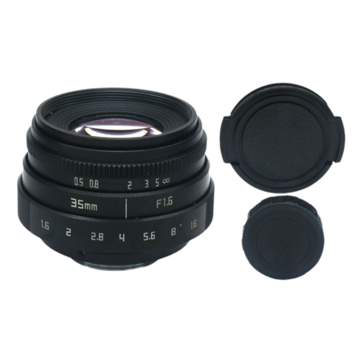 Static Camera Lens Portrait Lens for C-Mount Cameras 35mm F1.6 Manual Fixed Camera Lens ...