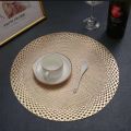 6pec Glod Round Placemat, Round PVC Cutout Place Mat.