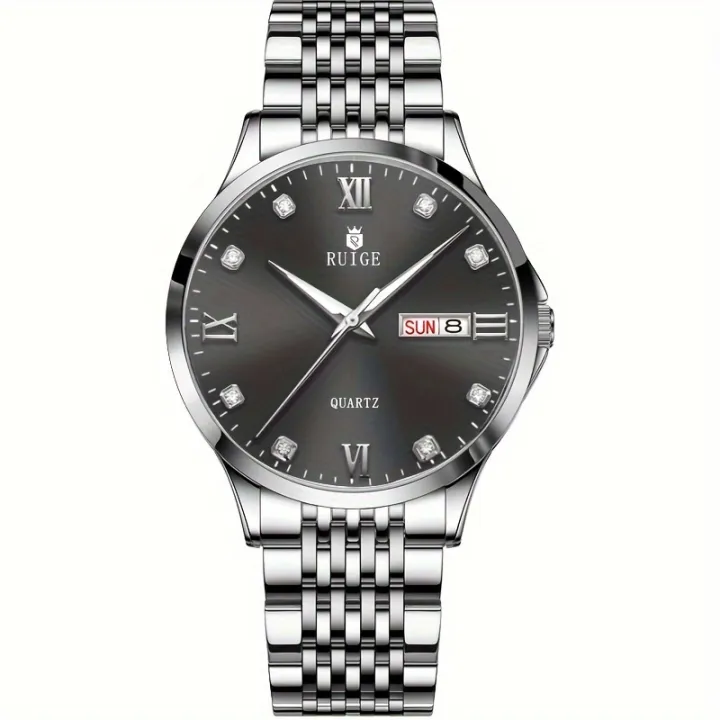 RUIGE%20Men's%20Quartz%20Watch%20With%20Steel%20Strap,%20Fashionable%20Waterproof%20Night%20Light%20Casual%20Multi-Functional%20Wristwatch%20-%20Image%207