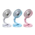 Rechargeable Folding Table Fan with Led Light. 