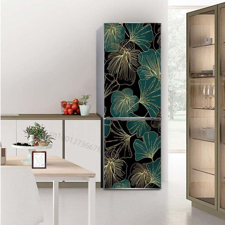 Black%20Gold%20Refrigerator%20Door%20Sticker%20Self%20Adhesive%20Waterproof%203D%20Wallpaper%20Fridge%20Door%20Wrap%20Mural%20Cover%20Home%20Room%20Kitchen%20Decor%20-%20Image%207