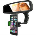 360 Degrees Car Rearview Mirror Mount Phone Holder for 4.0-6.1 Inch Navigation Bracket Stand Adjustable Support. 