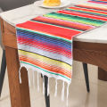Table Runner Mexican Style Rainbow Table Runner Woven Cotton Linen Woven Table Towel Tea Table Flag Blanket Hotel American Tablecloth.