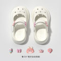 Parent-child Mary Jane Crocs Women's Summer New Cute Girls' Heart-to-Wear Versatile EVA Baotou Sandals. 