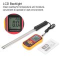LCD Moisture Meter GM640 Portable Digital Grain Temperature for Wheat Rice Corn Bean. 