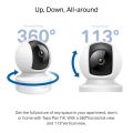 TP-Link Tapo C212 3MP Pan-Tilt Home Security Wi-Fi+Ethernet IP Camera with night vision motion detection and up to 30FT coverage with 360º horizontal range.