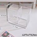 Transparent Acrylic Pen Holder New Square Three Grid Pencil Rack Large Capacity Stationery Desktop Organizer School.