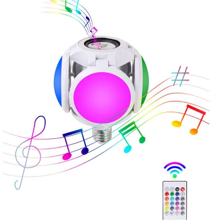 【Winners Store】40W Smart Bluetooth Speaker RGBC Color-changing Brightness Adjustable Wireless Stereo Audio Music Play Bulb With Remote Control