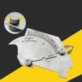 Stainless steel welding seam ruler MG-8 slotted weld inspection ruler weld reinforcement external misalignment welding detection ruler MG-8 slotted weld gauge. 