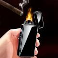 Metal Windproof arc Pulse Large Flame Plasma Flame arc Lighter, Rechargeable USB, Versatile for Indoor and Outdoor Cooking. 