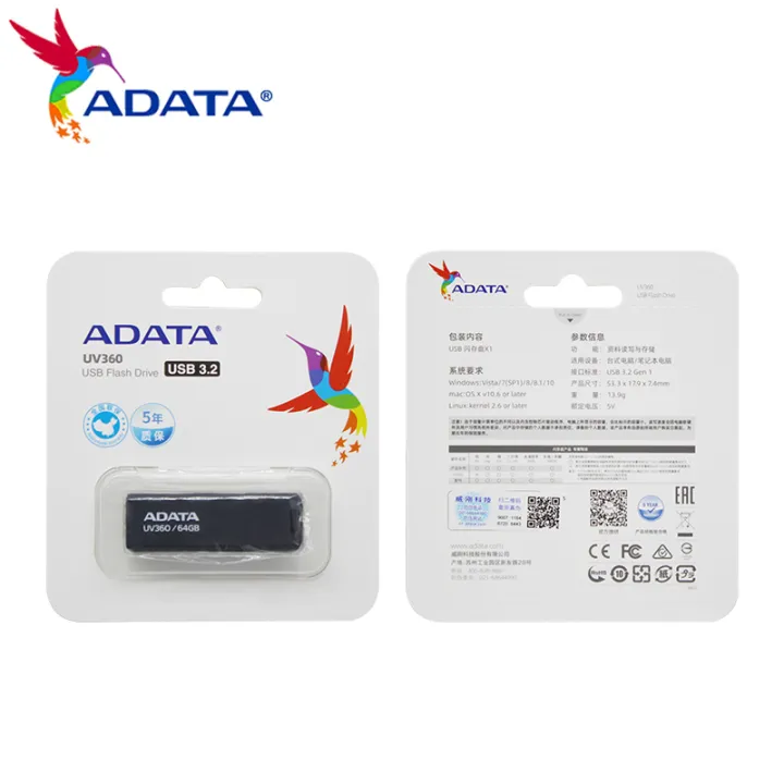 ADATA%20UV360%20USB%203.2%20Flash%20Drive%2064GB%2032GB%20USB%20Pendrive%20Black%20Memory%20Stick%20Pen%20Drive%20for%20PC%20Speed%20Memory%20Mini%20U%20Disk%20-%20Image%206