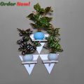 Wall Mounted Triangle Wall Stand (1/3/5/10 Pcs) -Wall Shelves, Self- Adhesive Wall Hanging Flower Storage Organizer Rack, Wall Shelve Holder For Home Decoration. 