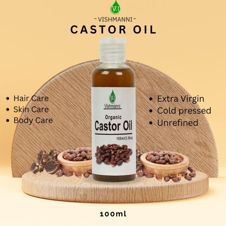 Vishmanni Organic Black Castor Oil 100 ml (premium quality)