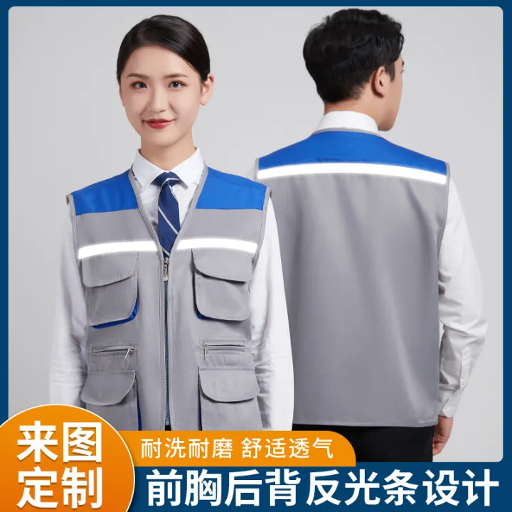 Multi-Pocket%20Workwear%20Waistcoat%20Custom%20PrintinglogoPhotojournalist%20Activity%20Reflective%20Vest%20Safety%20Vest%20Workwear%20Vest%20-%20Image%203