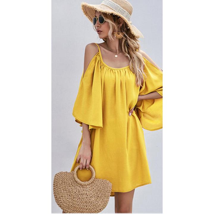 Upscale Need - ladies casual sexy dress with flared sleeves female casual dresses. - Sensible - Must Have - Well Inspired & Crafted