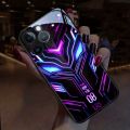 Multicolored Smart Voice-activated Call Light-emitting Shell LED Light Mobile Phone Case For IPhone 14/14 Plus/14 Pro/14 Pro Max/13/13 Mini/13Pro/13 Pro Max Glowing Bumper Shockproof Skin Feeling Frosting And Anti Scratch Protective Shell.