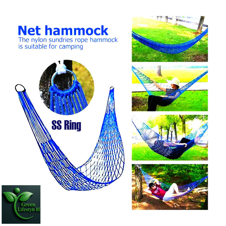 Durable Handmade Nylon Dolna/Hammock Swing – 7.5x5 Ft | Portable, Comfy & Stylish for Camping, Travel, Indoor/Outdoor Use