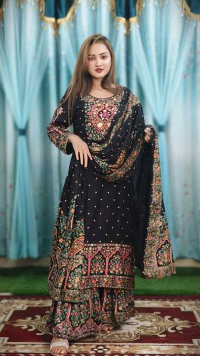 Elegant%20Linen%20Floral%20Shalwar%20Kameez%20Set%20with%20Dupatta%20-%20Women%20Traditional%20Wear%20-%20Image%202