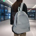 Black School Backpack Teen Girl School Bag Large Black Backpack Solid Color Backpack Women's Bookbags.