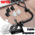Self Adhesive Cable Clips Organizer USB Mobile Data Charger Cable Wire Holder Clamp Cord Management Wire Winder Buckle Clips Ties Fixer Fastener. 