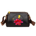Ethnic style embossed painted mom bag female 2024 new multi-layer one-shoulder crossbody large-capacity pillow bag.