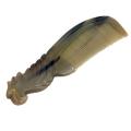 7.48 Inch Natural Vietnam Buffalo Horn Comb Parrot Engraved Horn Comb Anti-Static Comb Brush Hair Massage Comb. 