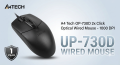 A4tech OP-730D 2x Click Optical Wired Mouse - 1000 DPI - Optical Sensor - Double click Button - 4-Way Wheel - Black (1 Year official warranty) USB 2X Click Optical Mouse. 