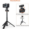 VRIG TP-06 Camera Tripod Stand, Mini Tabletop Selfie Stick Tripod with Cold Shoe, Travel Tripod for iPhone 12 Canon G7X Mark III Sony ZV-1 RX100 VII A6600 Vlogging Filmmaking. 