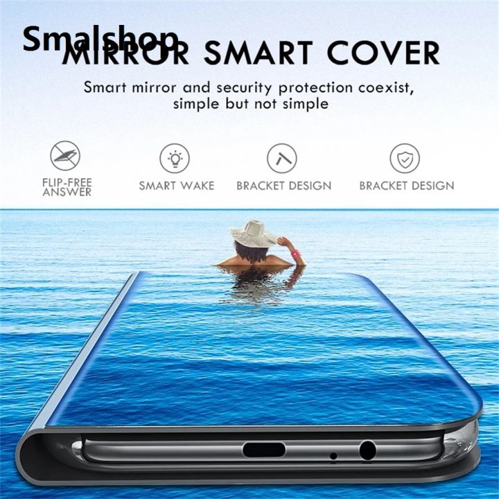 Smalshop%20Mirror%20Flip%20Phone%20Case%20For%20Xiaomi%20Redmi%20Note%2013%2014%2012%2011%2010%209%20Pro%20Plus%204G%205G%20Shockproof%20Kickstand%20Leather%20Protective%20Cover%20Funda%20-%20Image%205