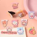 New ummerflower Cute Cartoon Bear Magnetic Bookmark Paper Clip Kawaii Rabbit tudent tationery Book Marker of Page chool Office upply.