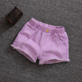 Baby Girl Shorts Jeans 2024 Summer Kids Korean Version Denim Pants High Waist Casual Trousers Girl Ripped Jeans For 2 To 12 Year. 