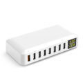 HXSJ 60W 8A 8-port Desktop USB Smart Charging Station with LED Display Multi-protection Smart Voltage and Current Recognition UK.