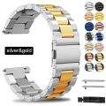 22mm 20mm Stainless Steel Metal Band For Samsung Galaxy watch 3 41mm 45mm Strap For Samsung Galaxy active/active 2 40mm/44mm Gear S3 S2 Sport Watch Band. 