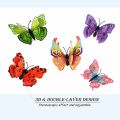 12Pcs 3D Three Dimensional Double Layer Simulation Butterfly Sticker Refrigerator Sticker Wardrobe Sticker.