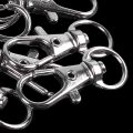 20Pcs Metal Clasp Swivel Trigger Clips Snap Hooks Key Ring Bags DIY Craft Silver.