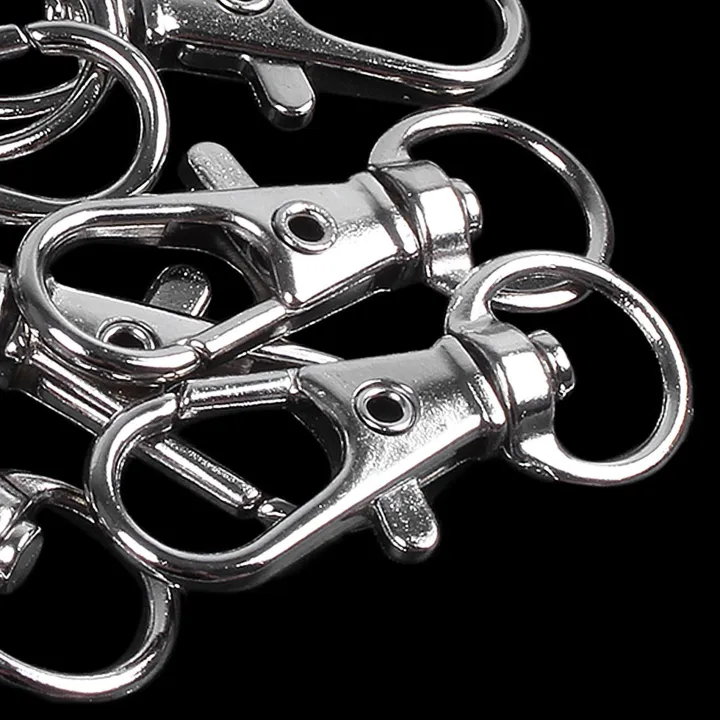 20Pcs%20Metal%20Clasp%20Swivel%20Trigger%20Clips%20Snap%20Hooks%20Key%20Ring%20Bags%20DIY%20Craft%20Silver%20-%20Image%205