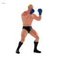 Boxing Man Model Figures Collection Hand Painted for Scenery Landscape Accessories.