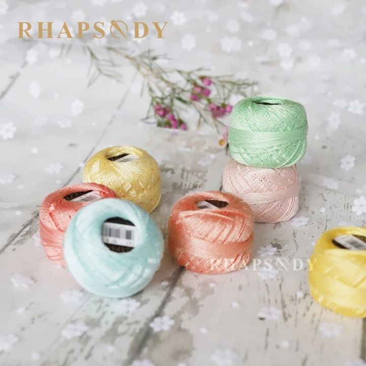 Rhapsody%20Size%20#8%20Pearl%20Cotton%20Crochet%20Thread%20Embroidery%20Craft%20Needle%20Cross%20Stitch%20Egyptian%20Cotton%20Mercerized%2012%20Balls%20Set%20-%20Image%203