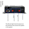 2-Channel 30W Car Digital Power Bluetooth Audio Amplifier 12V Hifi Stereo Mini Home Audio Amplifier For Car Home. 