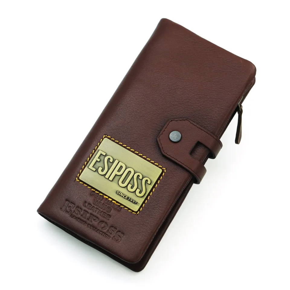 Manfig Esi,poss long mobile male Card Holder wallet Leather Men