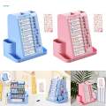 Pen Holder Desk Pencil Holder 9 Compartments and 2 Cups Table Desktop Storage Plan Column Stand for Bedroom Home Stationery Accessories. 
